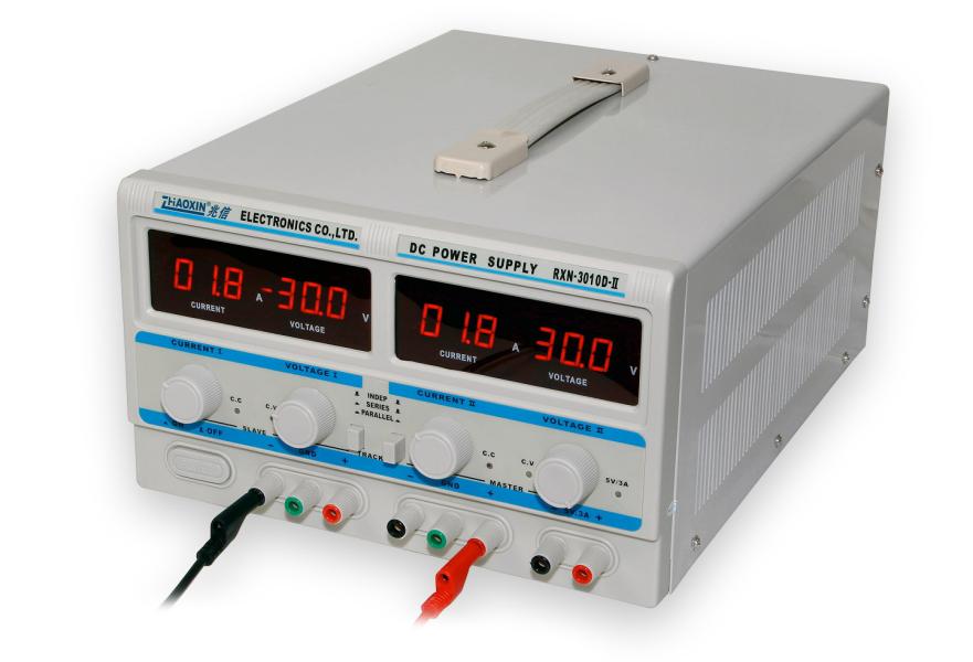 Dvojitý laboratorní zdroj RXN-3010D-II - 2x30V/10A, 60V/10A, 30V/20A