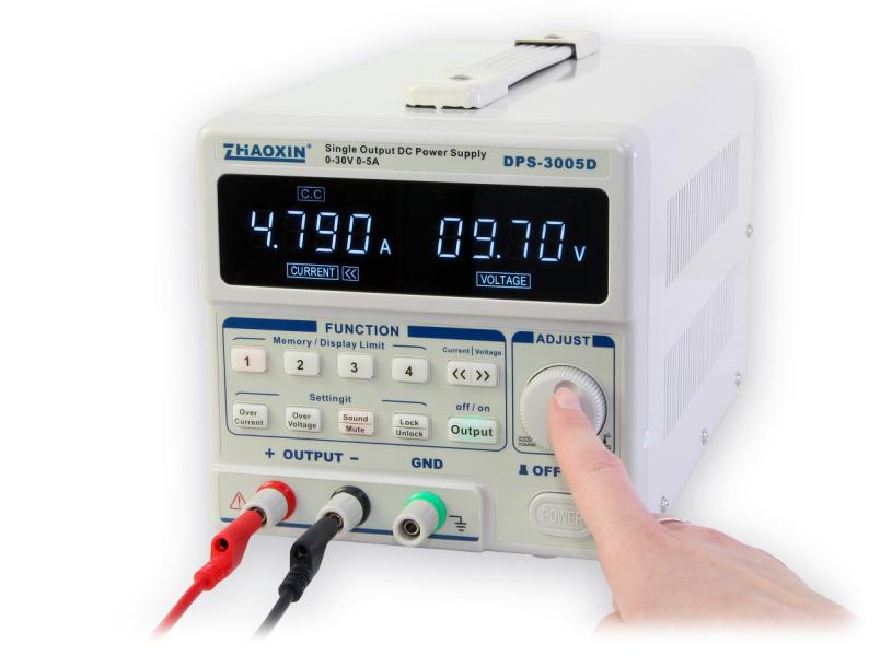 Digitálně ovládaný precizní programovatelný laboratorní zdroj 30V/5A typ DPS-3005D