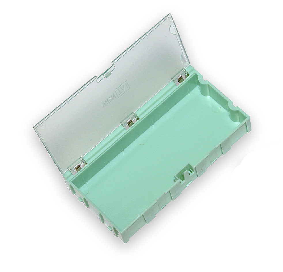 Miniaturní plastové šuplíky na SMD součástky B4 - zelené