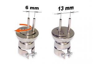 Horkovzdušná tryska dvojitá nastavitelná 2x3 mm, rozteč 6-13 mm typ 1325