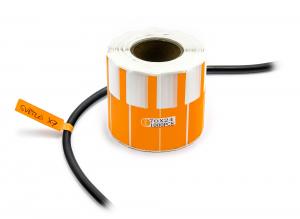 Samolepící štítky k popisování kabelů a drátů 1000ks oranžové