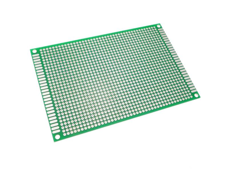 Univerzální tištěný spoj rastr oboustranný 12x8cm