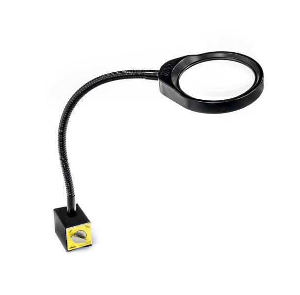 LED lampa s lupou PDOK PD-032B 8 dioptrií 3x zvětšení s magnetickou základnou