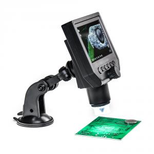 Přenosný LCD mikroskop 40x s přísavkou, integrovaná baterie, USB, microSD