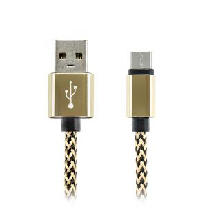 Kabel USB-C (type-C) - USB 2.0 Aluminium, opletený, různé barvy, 2m