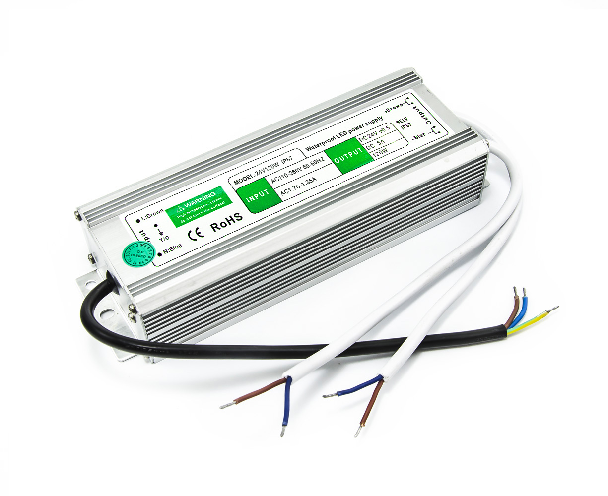 Napájecí zdroj venkovní IP67 24V 5A 120W