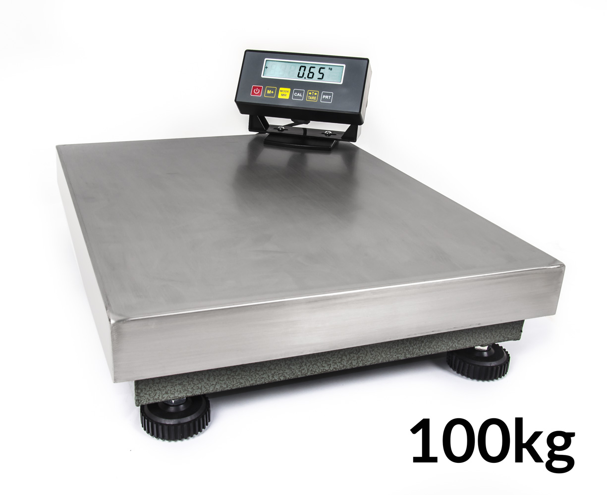Nerezová platformová (plošinová) digitální váha 10g / 100kg