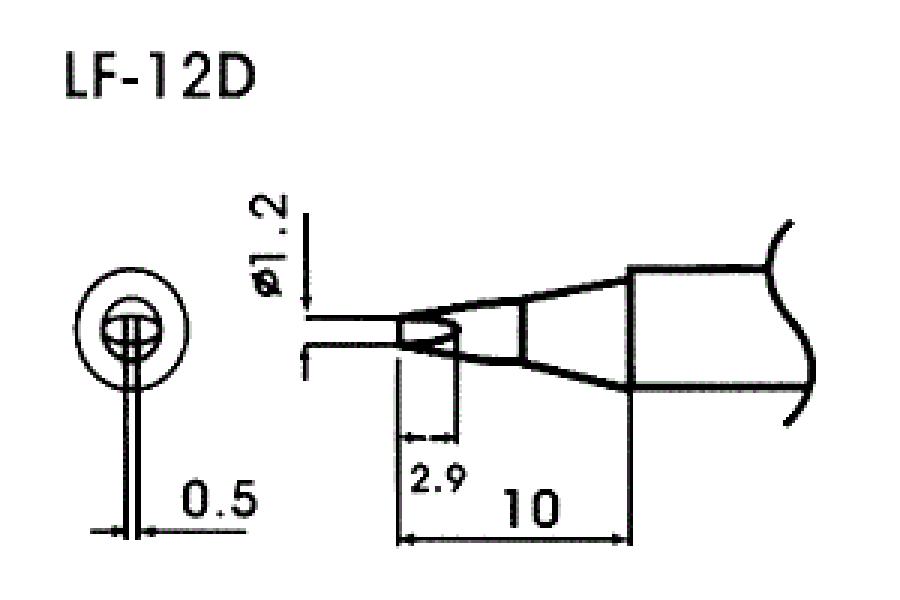 Hrot pro bezolovnaté pájky LF-12D