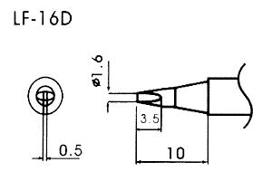 Hrot pro bezolovnaté pájky LF-16D