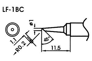 Hrot pro bezolovnaté pájky LF-1BC