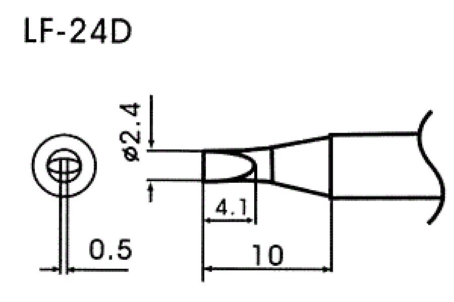 Hrot pro bezolovnaté pájky LF-24D