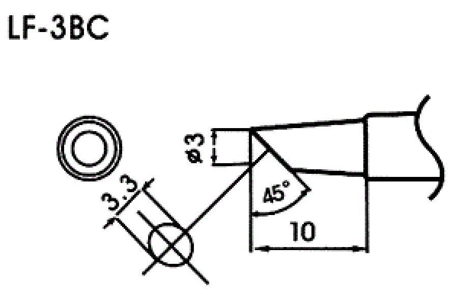 Hrot pro bezolovnaté pájky LF-3BC