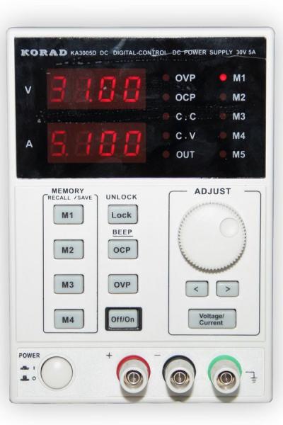 Digitálně ovládaný precizní programovatelný laboratorní zdroj 30V/5A typ KA3005D