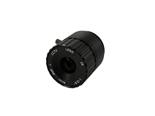 CCTV objektiv CS-Mount ohnisko 8mm, světelnost F1.2