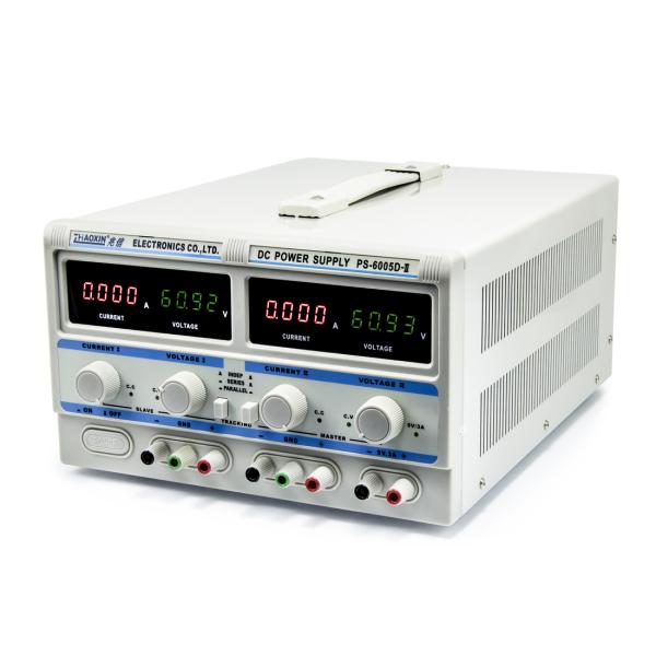 Přesný dvojitý laboratorní zdroj PS-6005D-II 2x60V/5A, 120V/5A, 60V/10A