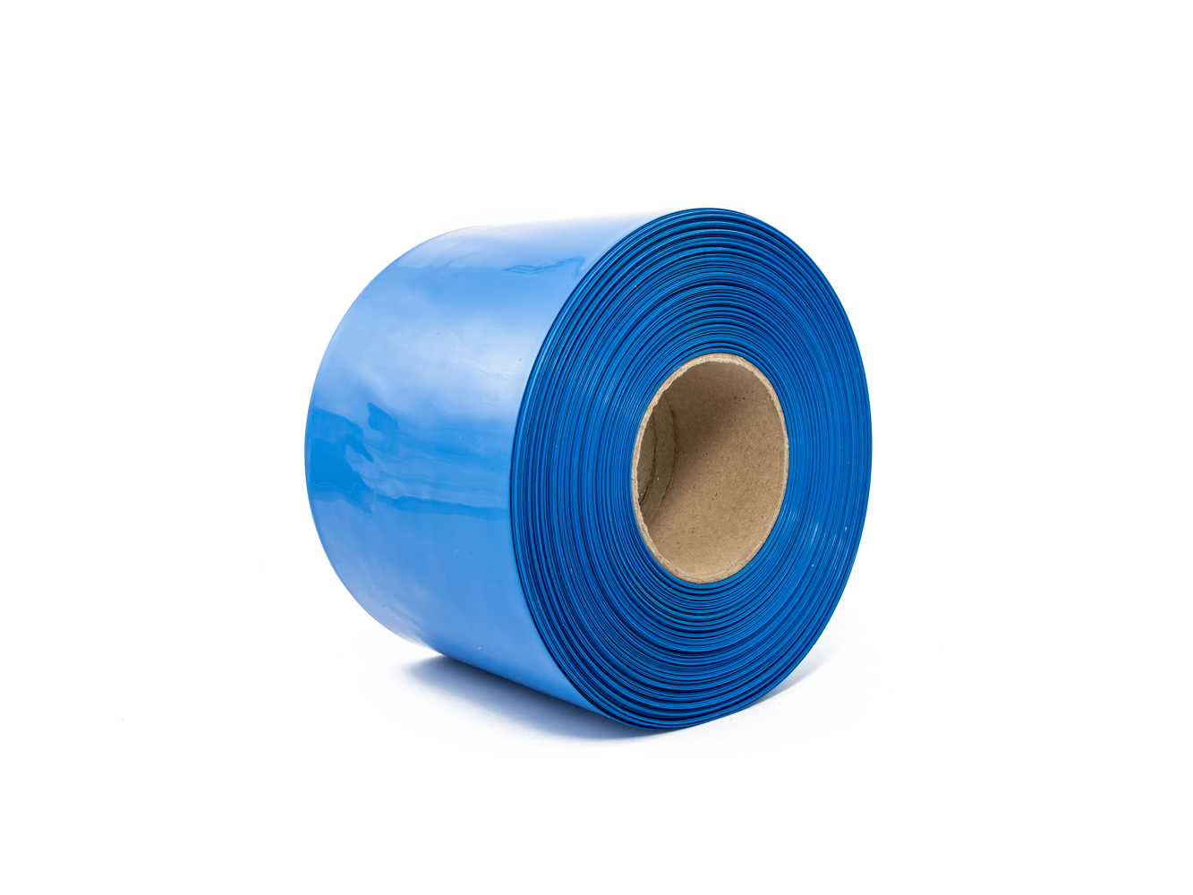 Modrá smrštovací PVC fólie 2:1 šíře 130mm, průměr 80mm