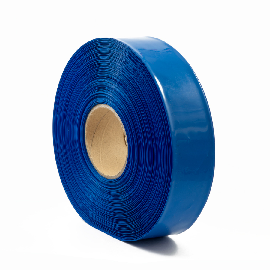 Modrá smrštovací PVC fólie 2:1 šíře 57,5mm, průměr 35mm