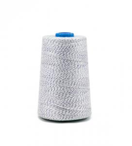 Průmyslová bílo/modrá polyesterová (PES) šicí nit pro pytlovačky 400m