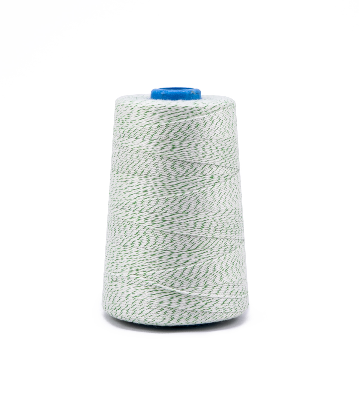 Průmyslová bílo/zelená polyesterová (PES) šicí nit pro pytlovačky 800m