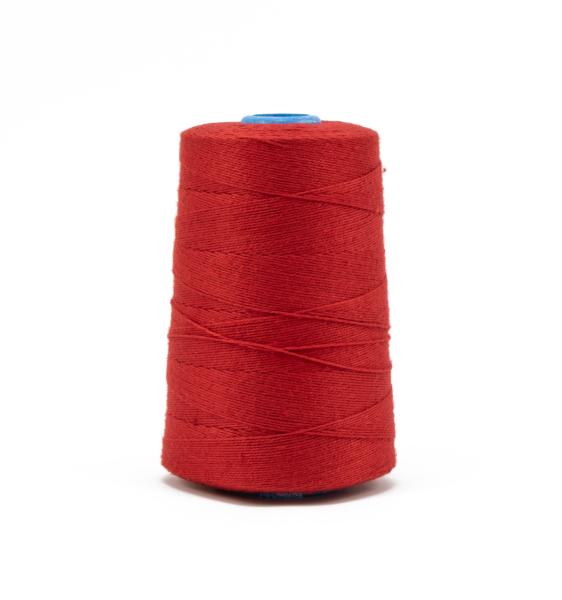 Průmyslová červená polyesterová (PES) šicí nit pro pytlovačky 800m