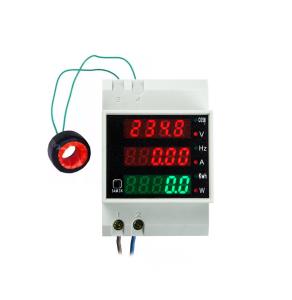 Multifunkční měřidlo napětí, proudu a spotřeby na DIN lištu AC 80~260V/100A - toroidní proudový transformátor