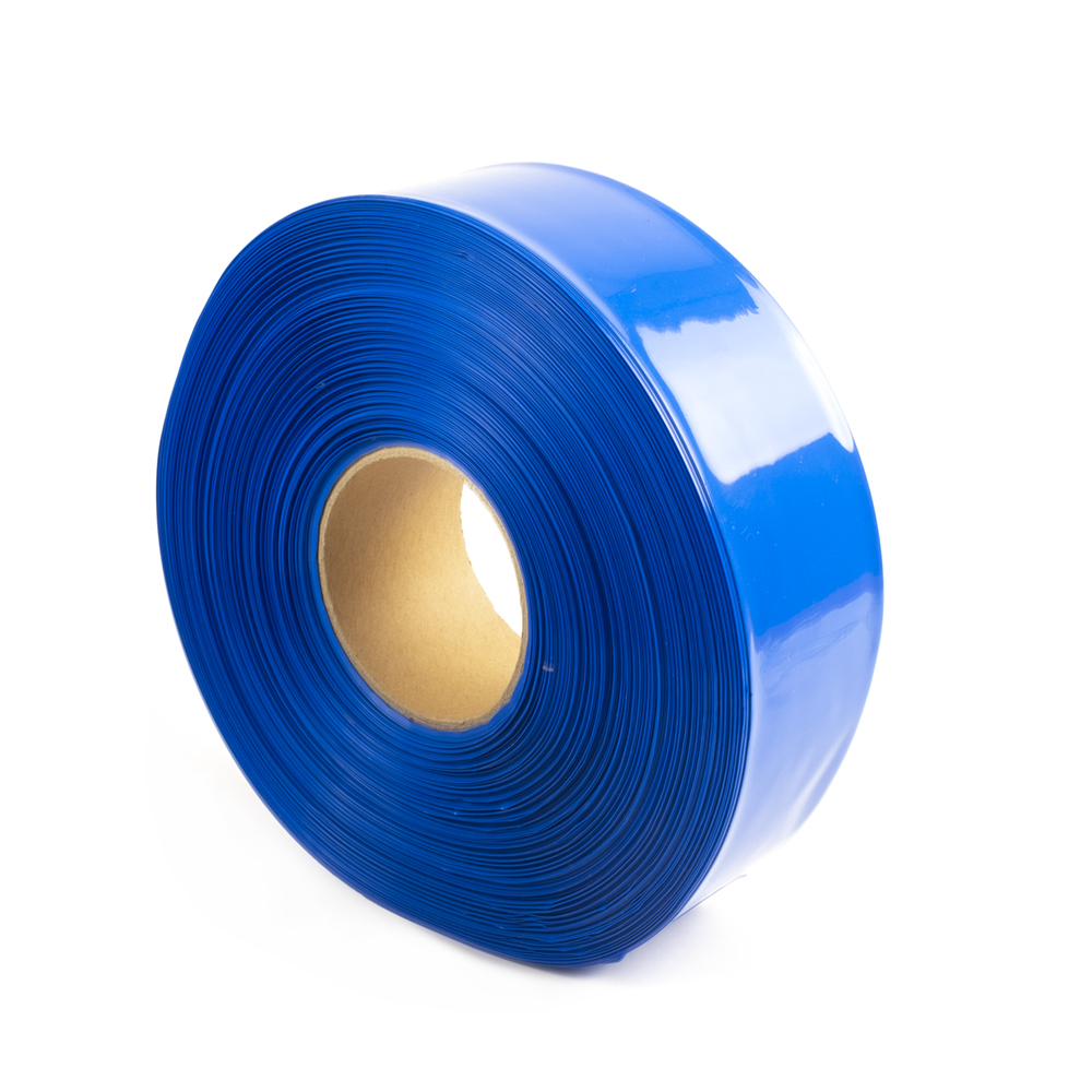 Modrá smršťovací PVC fólie 2:1 šíře 60mm, průměr 36mm
