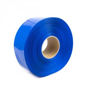 Modrá smršťovací PVC fólie 2:1 šíře 80mm, průměr 49mm