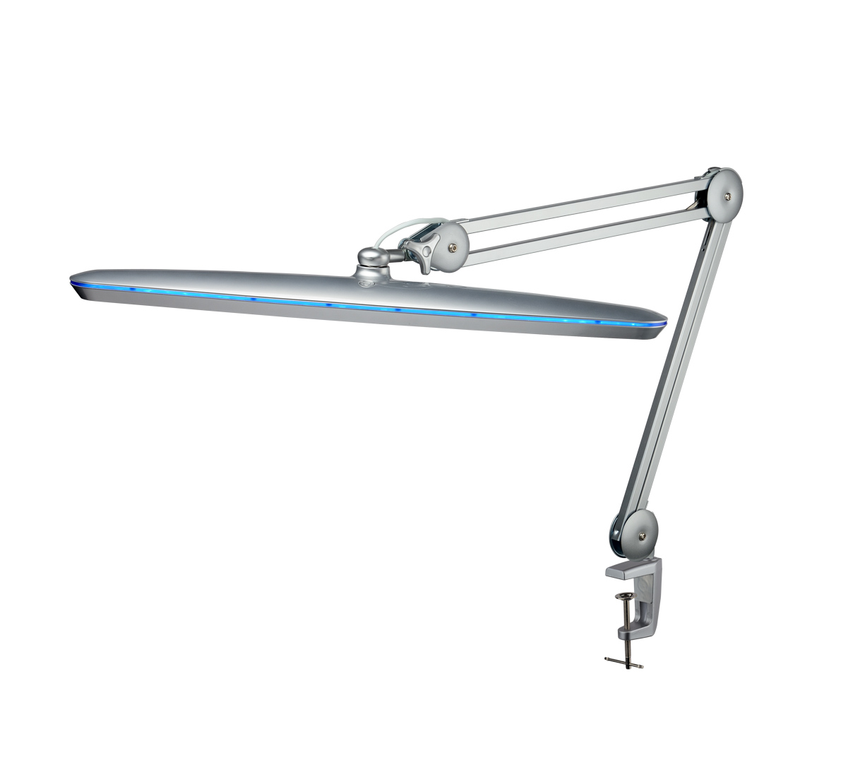 Stříbrná stolní pracovní lampa IB-9503 s regulací jasu 117LED