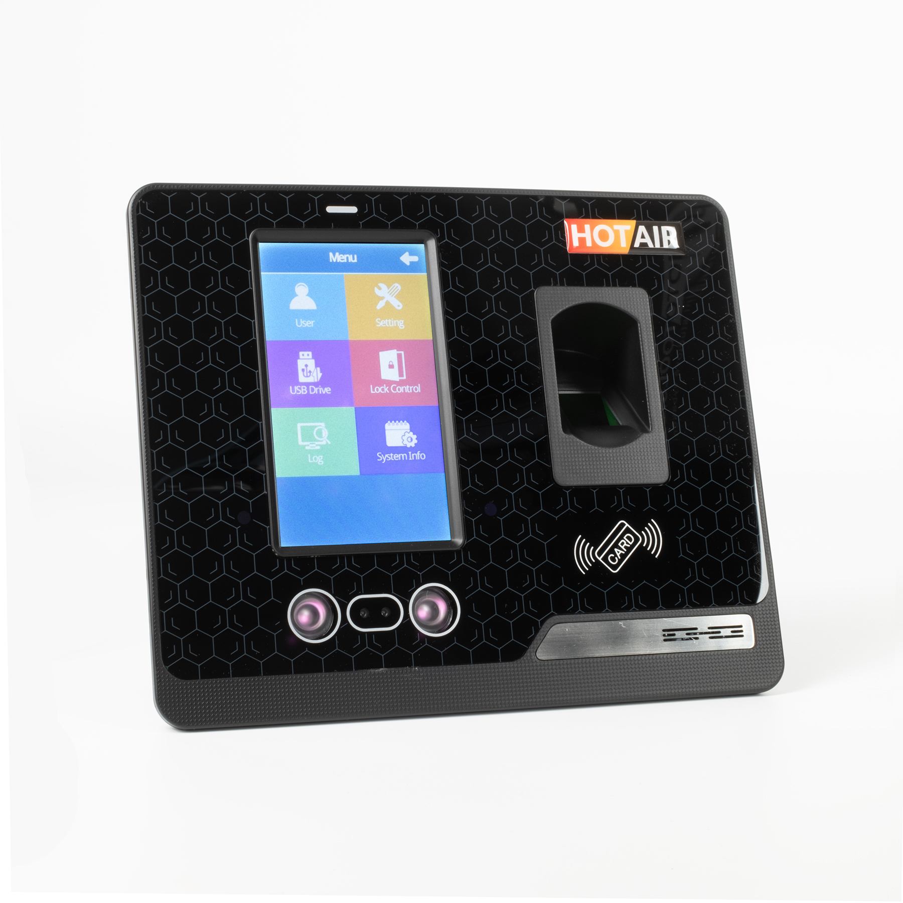 Biometrický docházkový systém G-M505 s dotykovým displejem, kamera, čtečka otisků, RFID, WiFi/LAN/USB