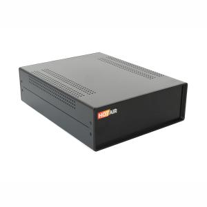 DIY čtyřdílný box kov/plast pro elektroniku 282x80x220mm - černý
