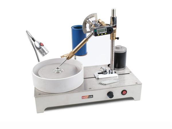 Fazetovací bruska GM-120 s diamantovým kotoučem, regulací otáček a indexací