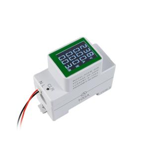 Měřič celkové a aktuální spotřeby napětí a proudu na DIN lištu PZEM-008, AC50-300V 100A