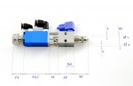 Pneumaticky řízený jehlový dávkovací ventil jednocestný VSD-040