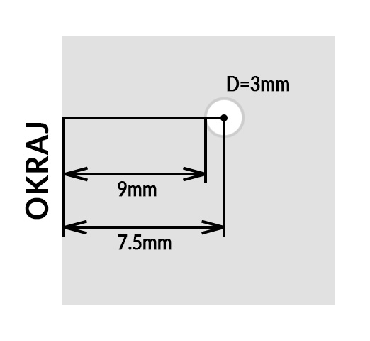 Vyznačovací kleště na kalibrační značky s kruhových výřezem d=3mm