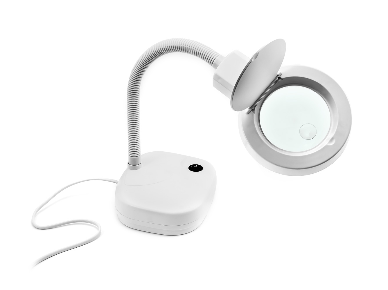 Stolní lampa s lupou a LED osvětlením typ 139 3D, 8D, bílá