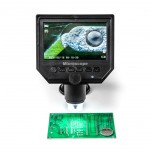 Přenosný LCD mikroskop 40x s přísavkou, integrovaná baterie, USB, microSD