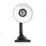 Stolní ohebná lampa s klipem pro žárovky E27 tyrkysově zelená