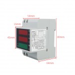 Multifunkční měřidlo napětí, proudu a spotřeby na DIN lištu AC 80~260V/100A - toroidní proudový transformátor