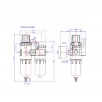 Vzduchový ventil s regulací 0,15-1Mpa s filtrem a promazáváním
