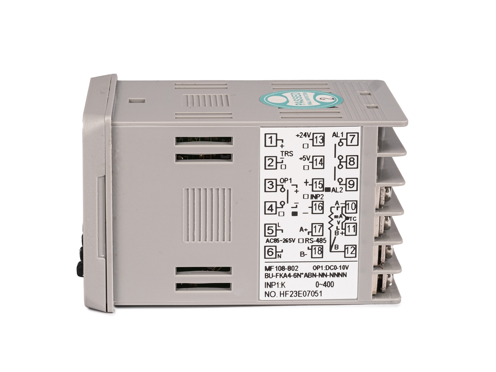 PID regulátor MF108-802-MN Lo/Hi Alarm, výstup relé 5A/250VAC