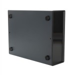 DIY čtyřdílný box kov/plast pro elektroniku 282x80x220mm - černý