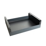 DIY čtyřdílný box kov/plast pro elektroniku 282x80x220mm - černý