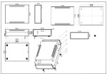 DIY čtyřdílný box kov/plast pro elektroniku 282x80x220mm - černý