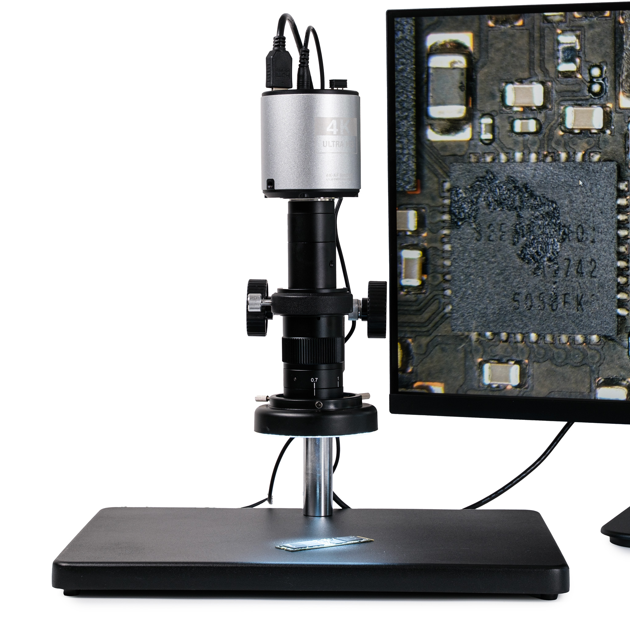 ALL-IN-ONE 4K mikroskop s monitorem, automatickým ostřením a měřícím SW